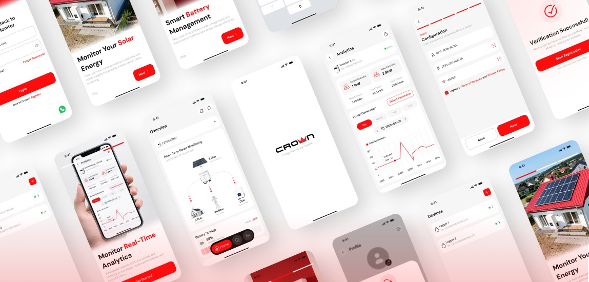 Crown Monitoring App solar power platform